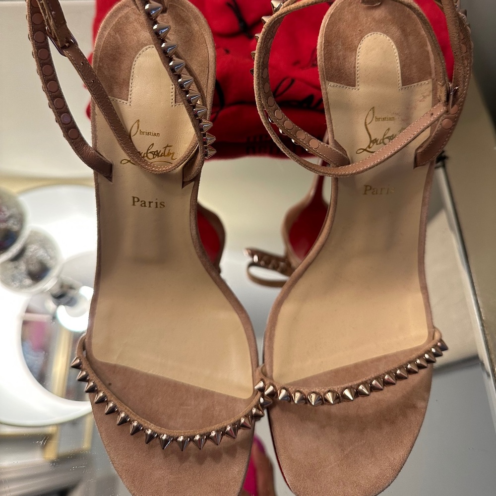 New Without Box Christian Louboutin So Me Studded Sandals